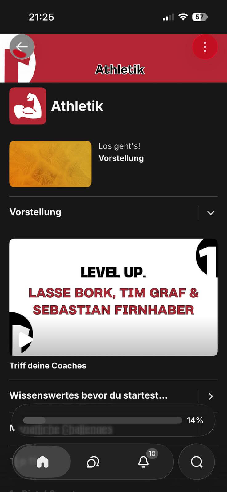11Coaching App – Athletik-Bereich